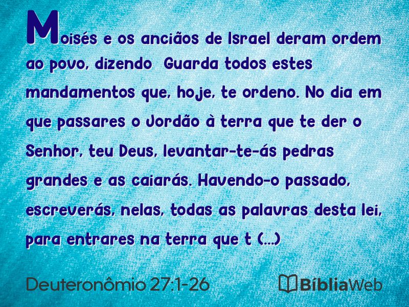 Deuteronômio 27:1-26 em imagem para compartilhar