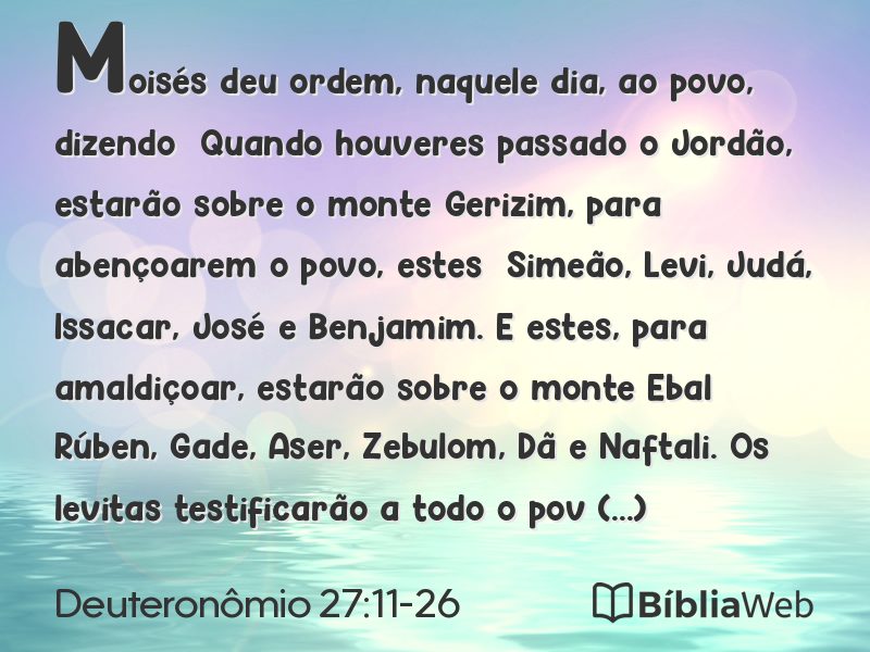 Deuteronômio 27:11-26 em imagem para compartilhar