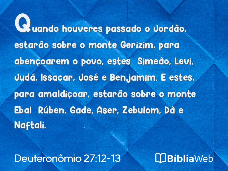 Deuteronômio 27:12-13 em imagem para compartilhar