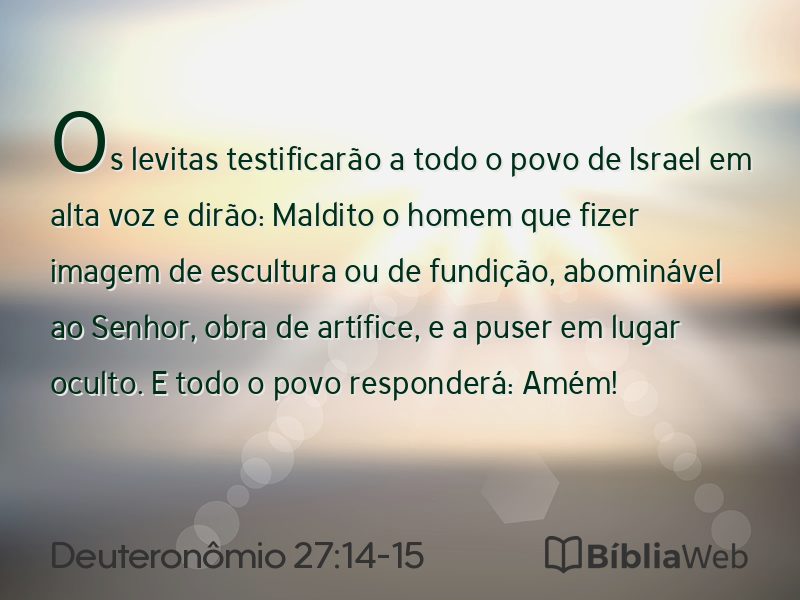 Deuteronômio 27:14-15 em imagem para compartilhar