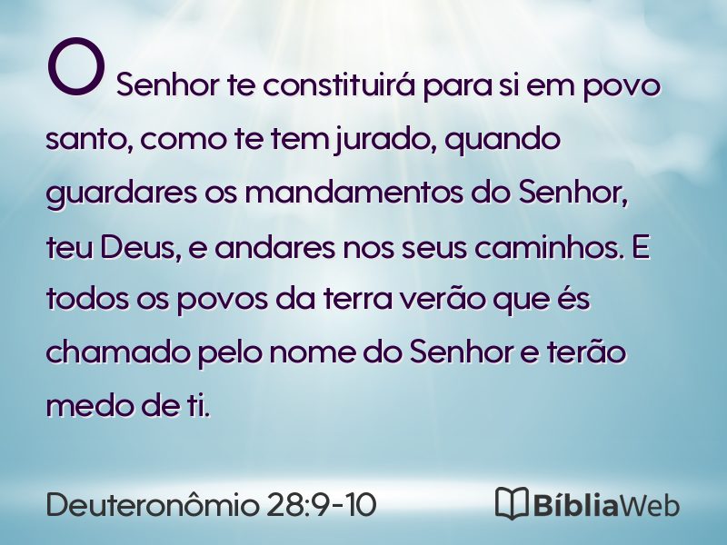 Deuteronômio 28:9-10 em imagem para compartilhar