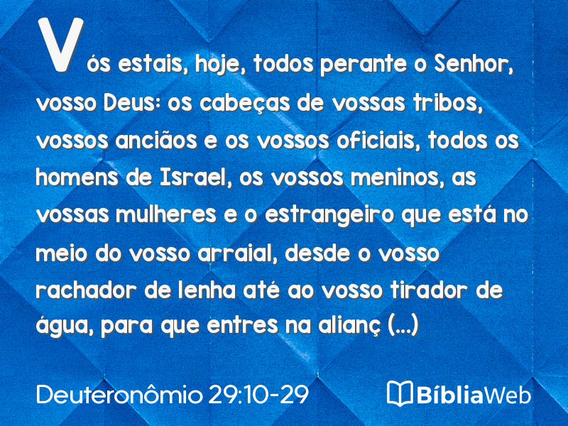 Deuteronômio 29:10-29 em imagem para compartilhar