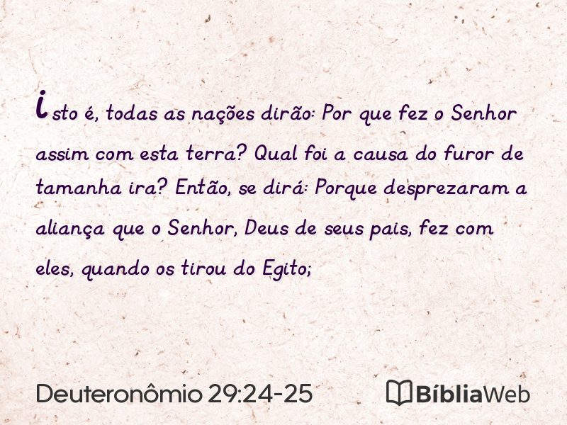 Deuteronômio 29:24-25 em imagem para compartilhar