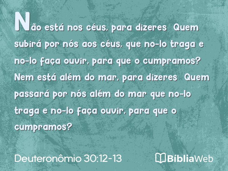 Deuteronômio 30:12-13 em imagem para compartilhar
