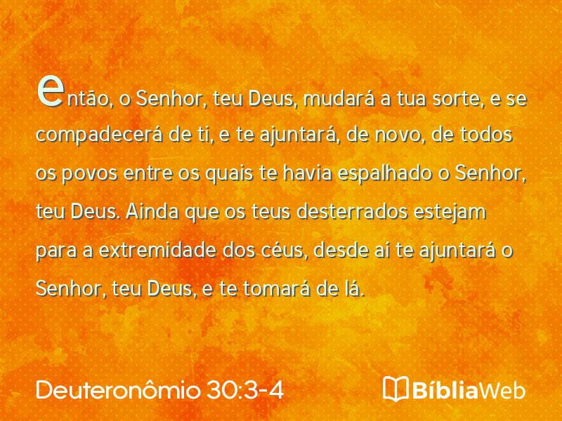 Deuteronômio 30:3-4 em imagem para compartilhar