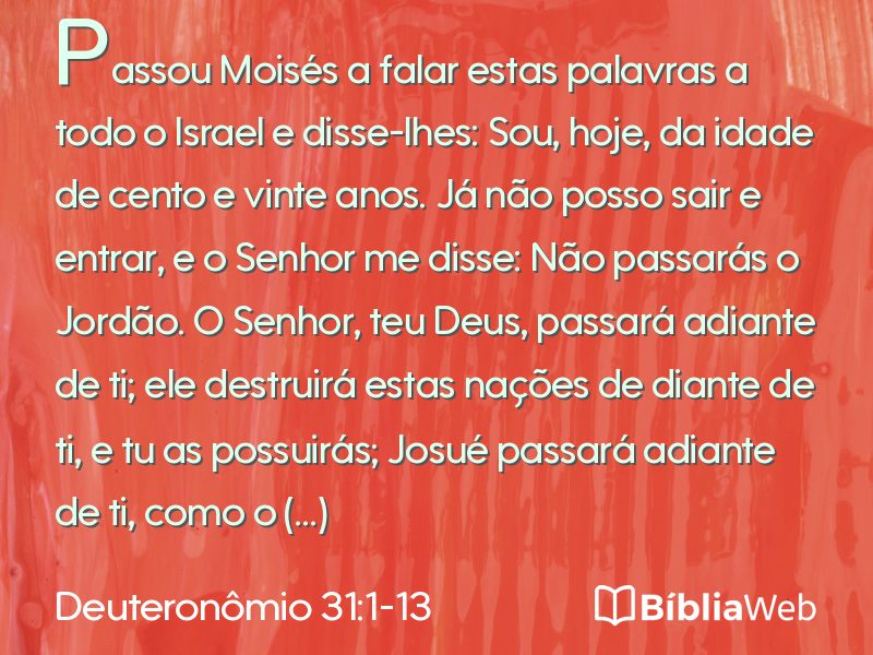 Deuteronômio 31:1-13 em imagem para compartilhar