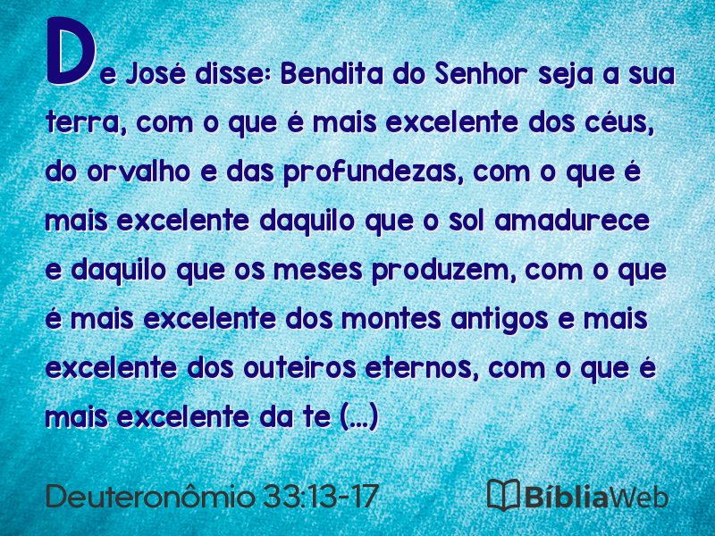 Deuteronômio 33:13-17 em imagem para compartilhar