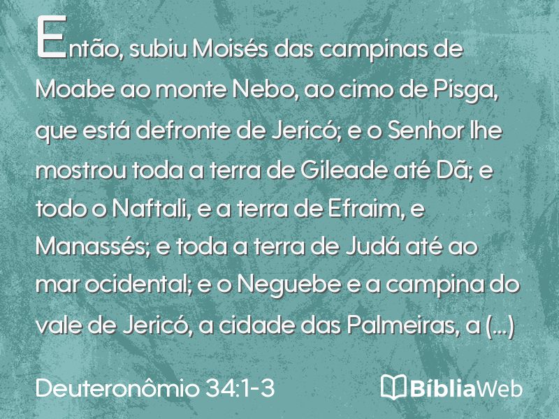 Deuteronômio 34:1-3 em imagem para compartilhar