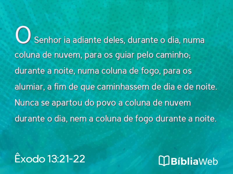 Êxodo 13:21-22 em imagem para compartilhar