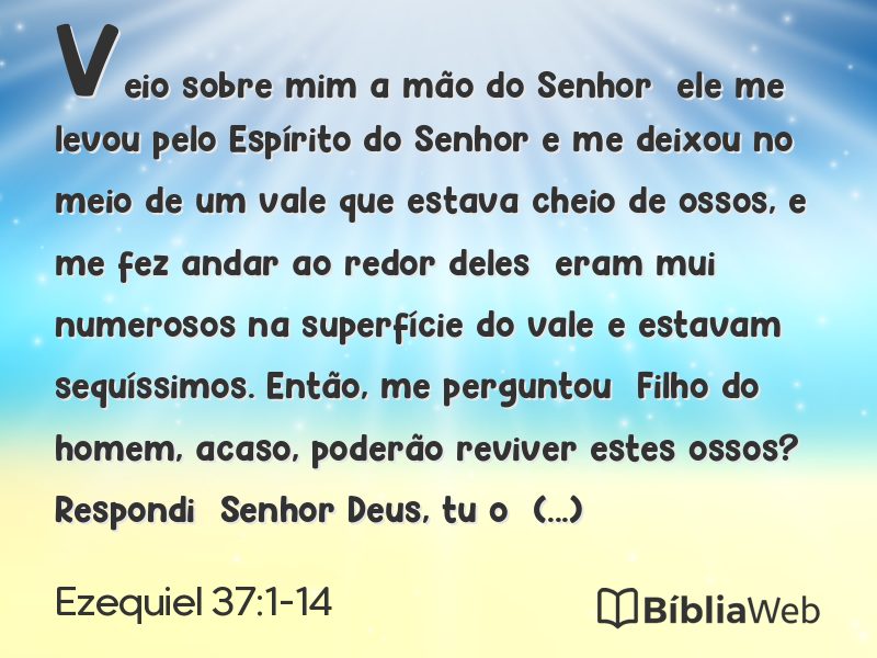 Ezequiel 37:1-14 em imagem para compartilhar