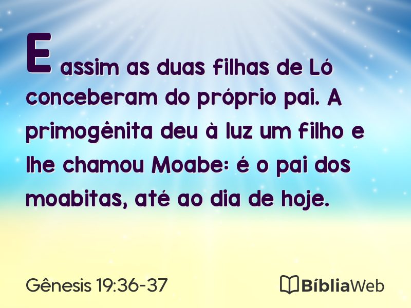 Gênesis 19:36-37 em imagem para compartilhar