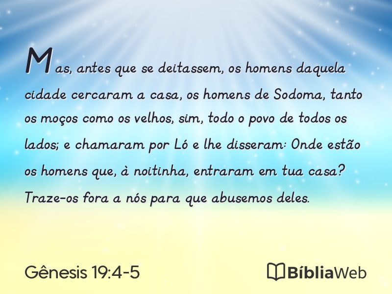 Gênesis 19:4-5 em imagem para compartilhar