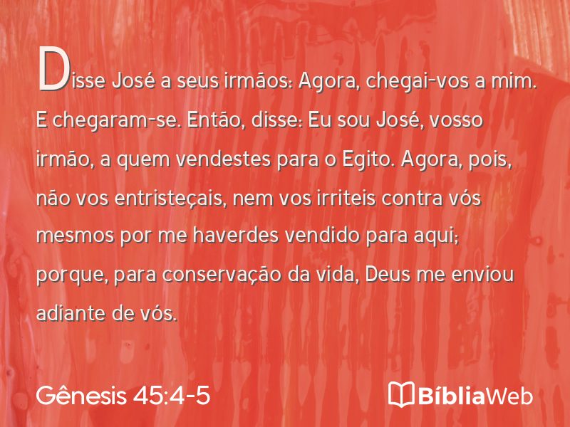 Gênesis 45:4-5 em imagem para compartilhar