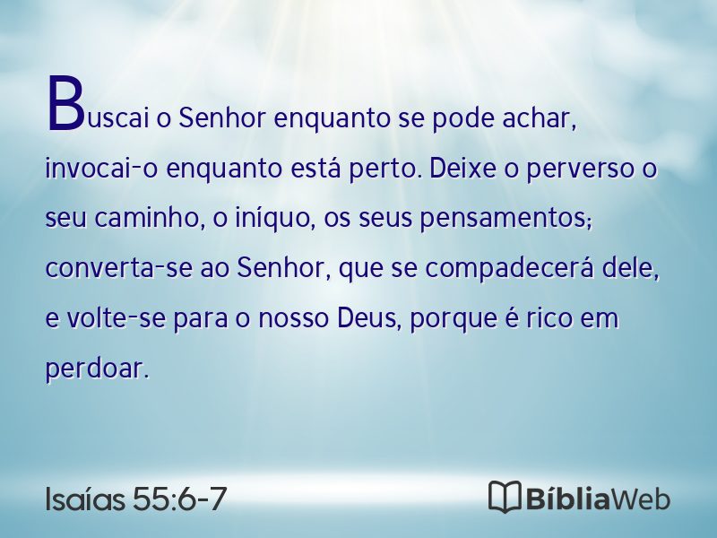 Isaías 55:6-7 em imagem para compartilhar