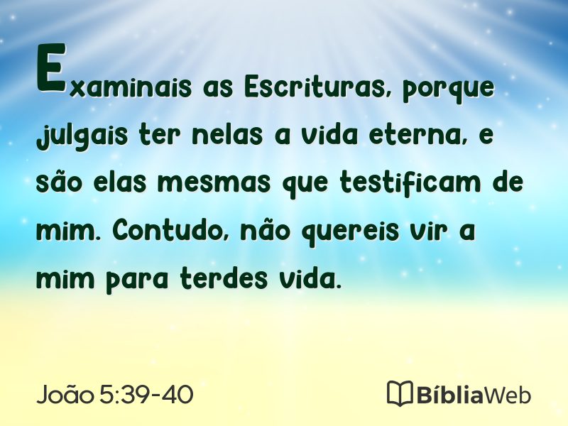 João 5:39-40 em imagem para compartilhar