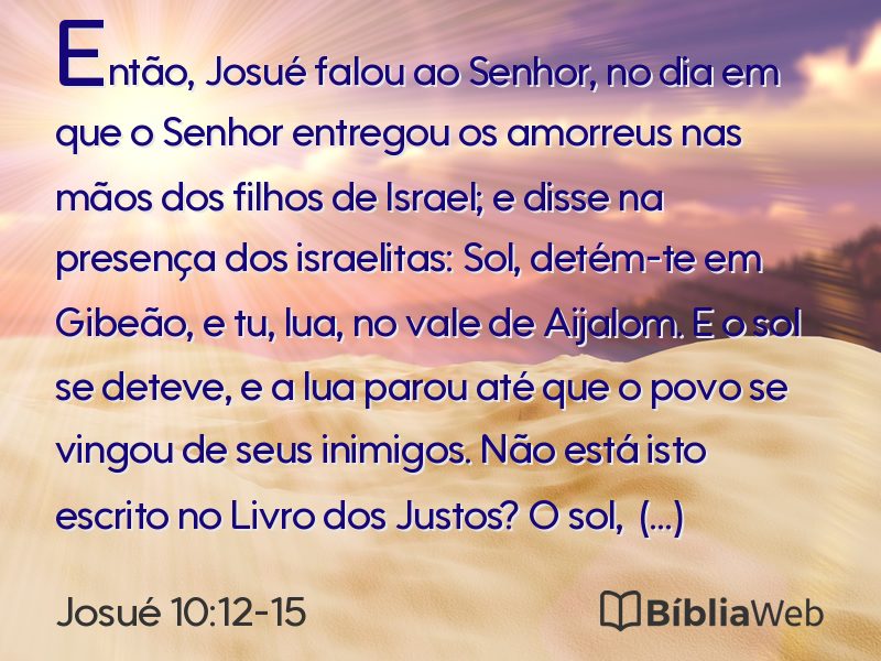 Josué 10:12-15 em imagem para compartilhar