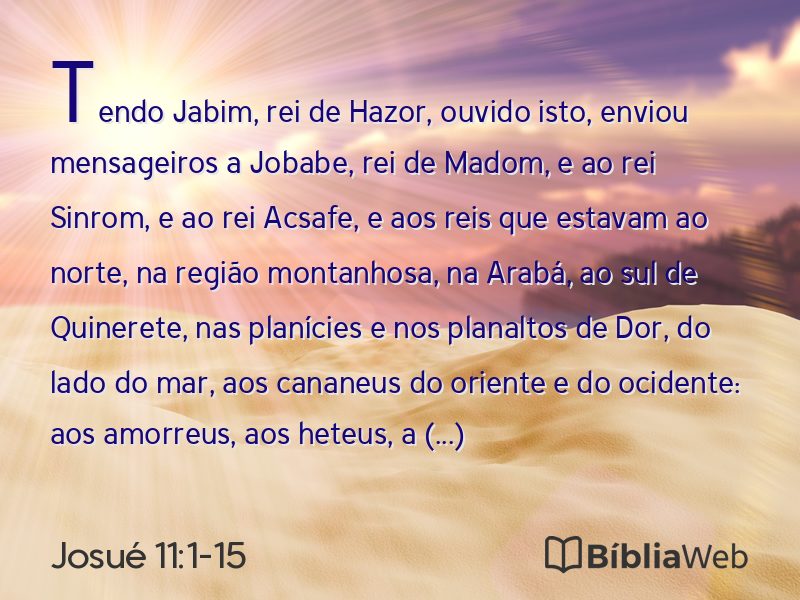 Josué 11:1-15 em imagem para compartilhar