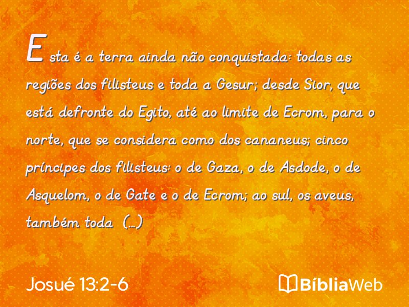 Josué 13:2-6 em imagem para compartilhar