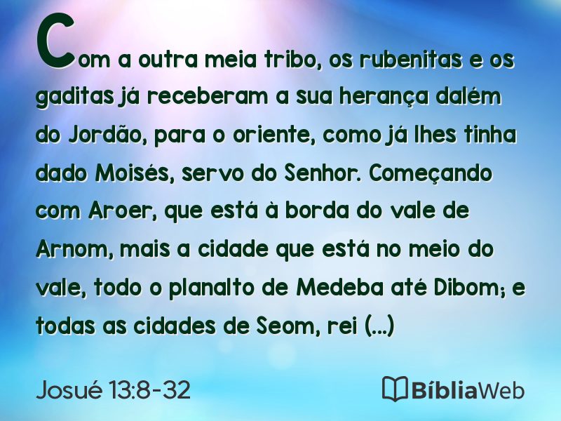 Josué 13:8-32 em imagem para compartilhar
