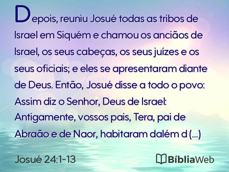 Josué 24:1-13 em imagem para compartilhar