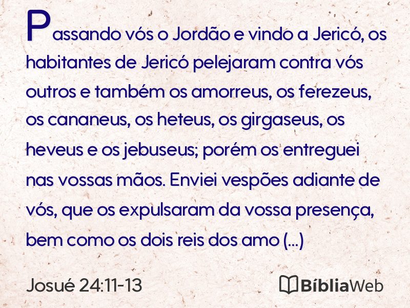 Josué 24:11-13 em imagem para compartilhar