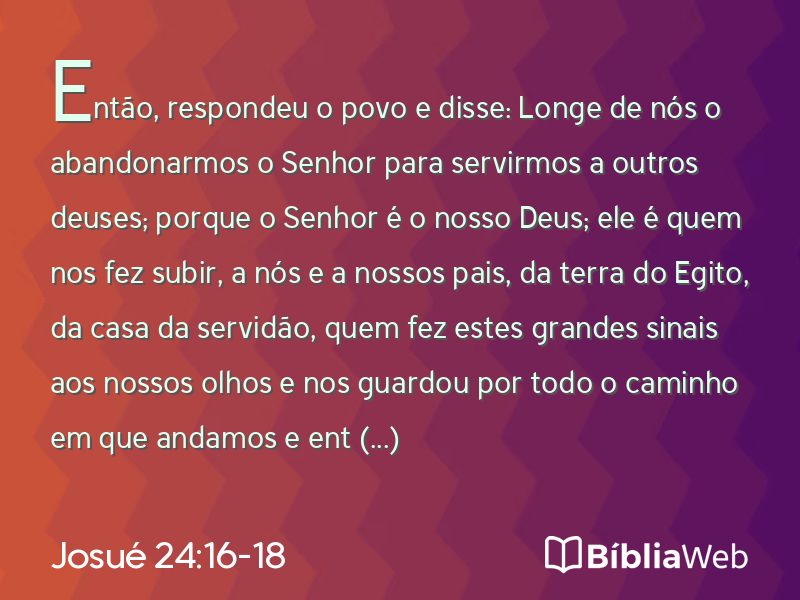 Josué 24:16-18 em imagem para compartilhar