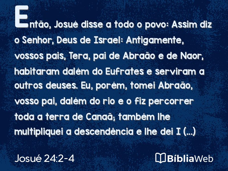 Josué 24:2-4 em imagem para compartilhar