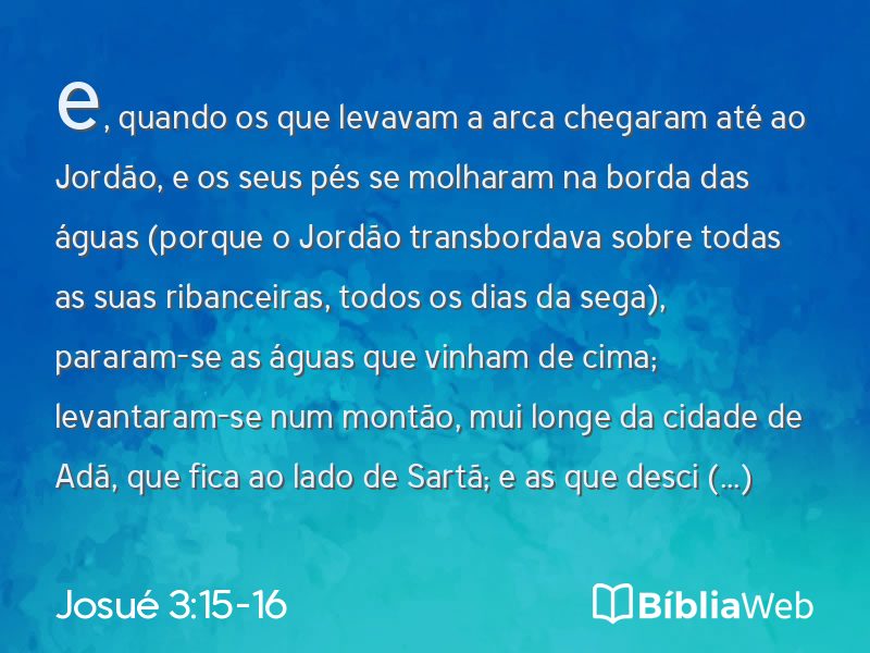 Josué 3:15-16 em imagem para compartilhar