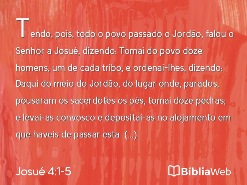 Josué 4:1-5 em imagem para compartilhar