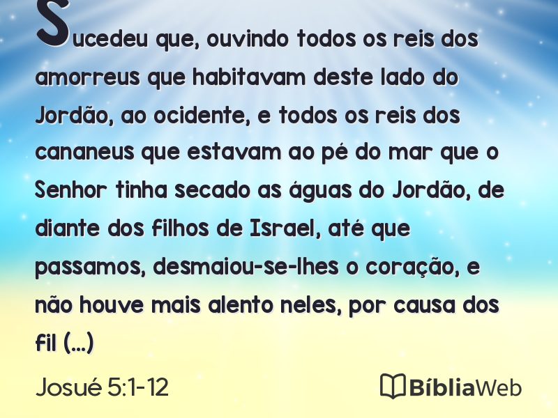 Josué 5:1-12 em imagem para compartilhar