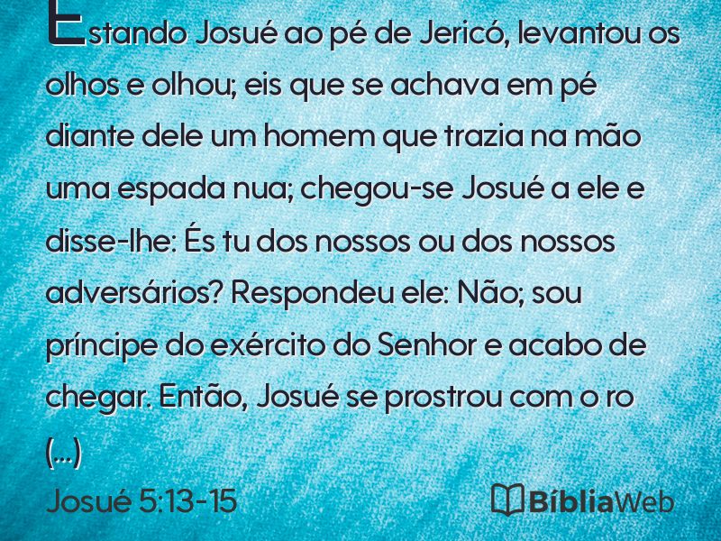 Josué 5:13-15 em imagem para compartilhar