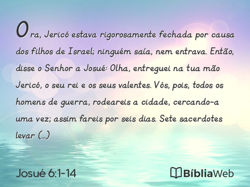 Josué 6:1-14 em imagem para compartilhar