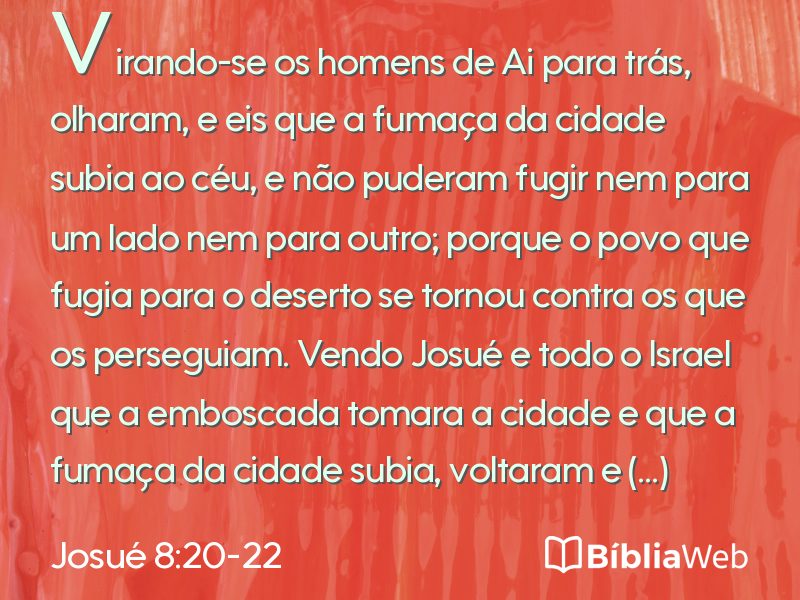 Josué 8:20-22 em imagem para compartilhar