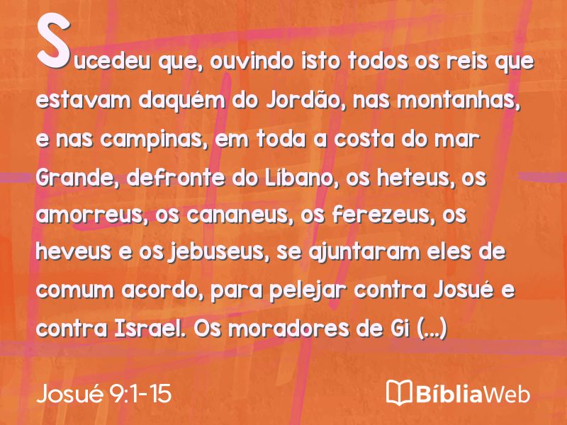 Josué 9:1-15 em imagem para compartilhar