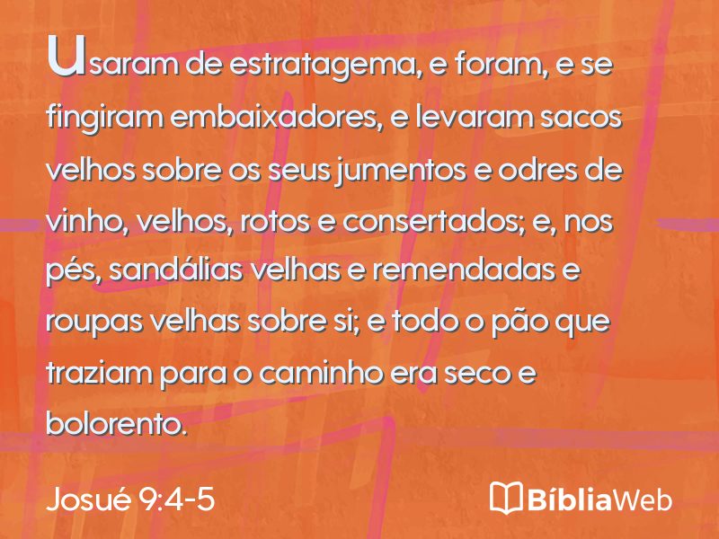 Josué 9:4-5 em imagem para compartilhar