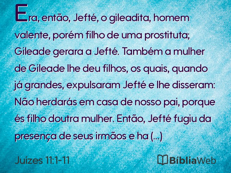 Juízes 11:1-11 em imagem para compartilhar