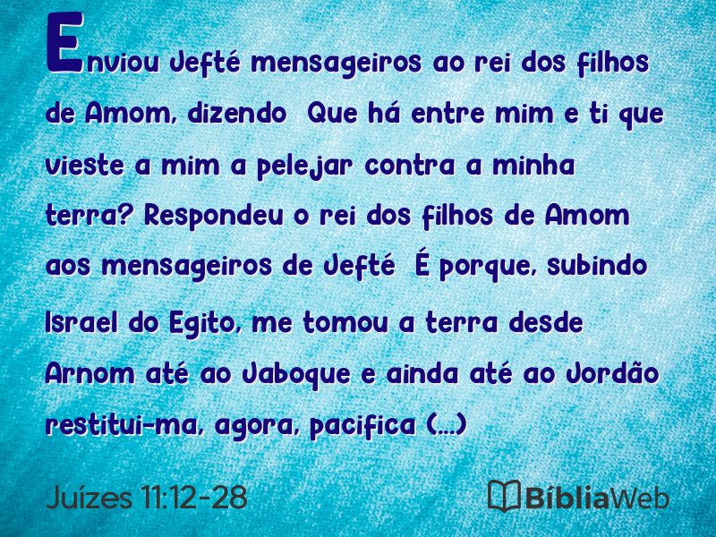 Juízes 11:12-28 em imagem para compartilhar