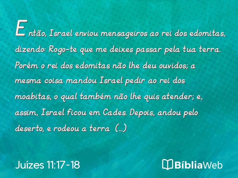 Juízes 11:17-18 em imagem para compartilhar