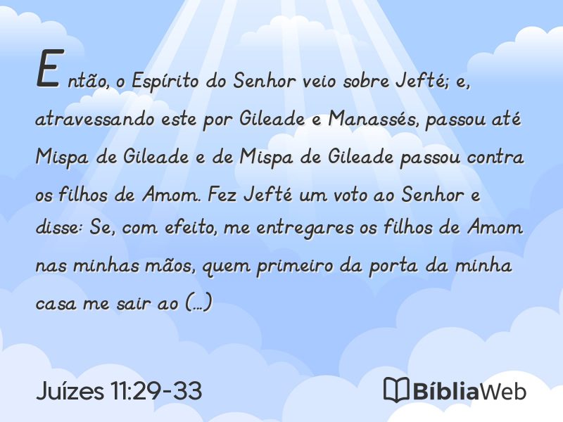 Juízes 11:29-33 em imagem para compartilhar