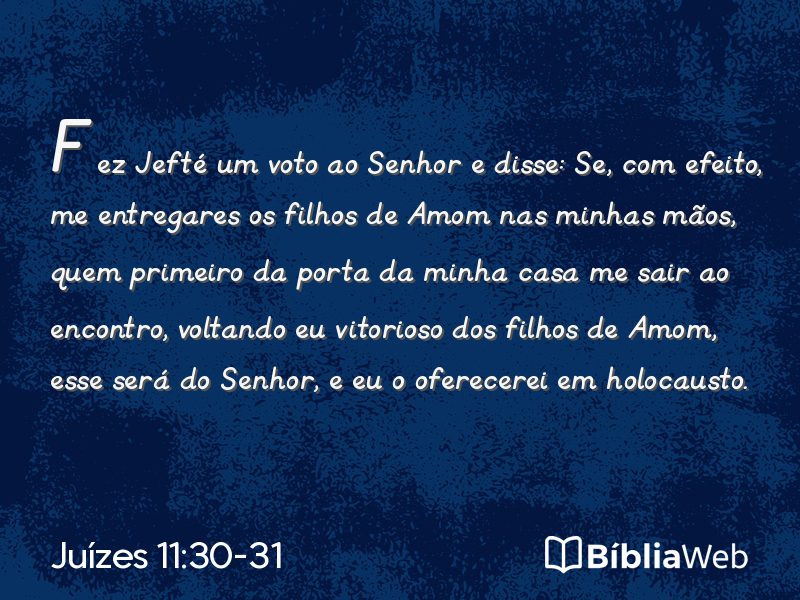 Juízes 11:30-31 em imagem para compartilhar