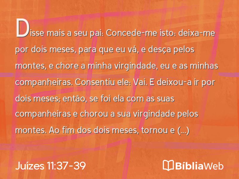Juízes 11:37-39 em imagem para compartilhar