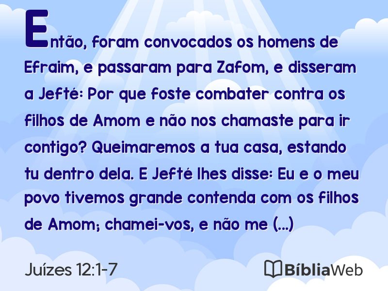 Juízes 12:1-7 em imagem para compartilhar