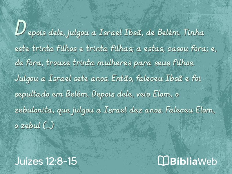 Juízes 12:8-15 em imagem para compartilhar
