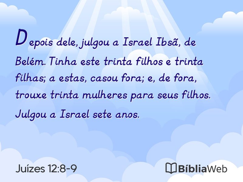 Juízes 12:8-9 em imagem para compartilhar