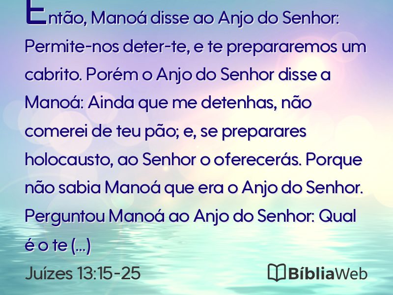 Juízes 13:15-25 em imagem para compartilhar