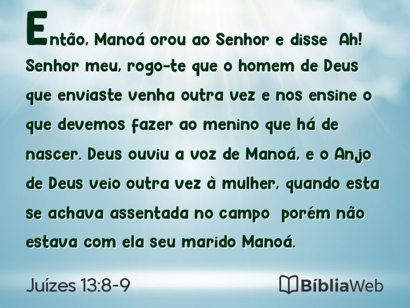 Juízes 13:8-9 em imagem para compartilhar