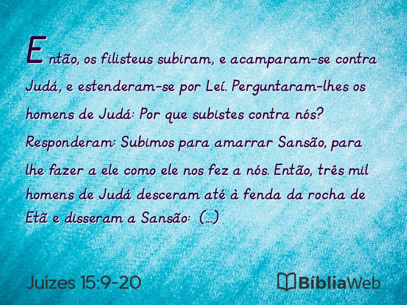 Juízes 15:9-20 em imagem para compartilhar