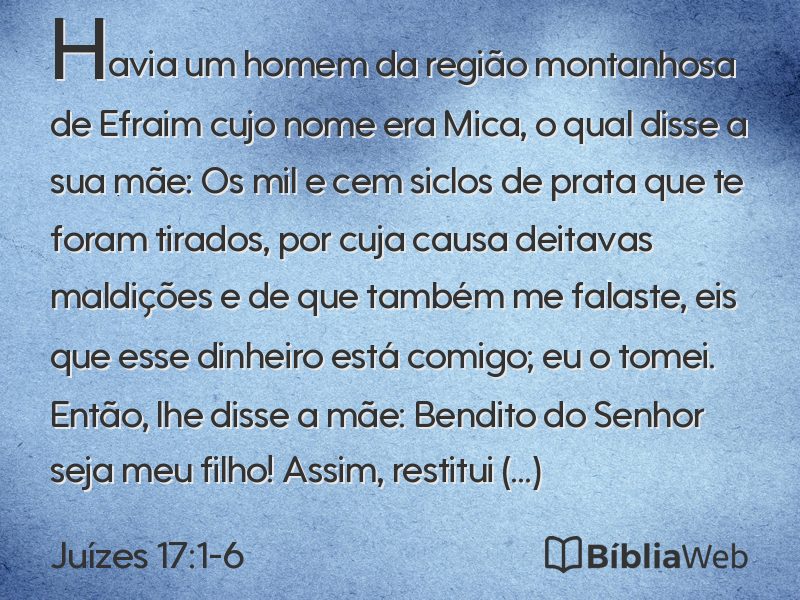 Juízes 17:1-6 em imagem para compartilhar