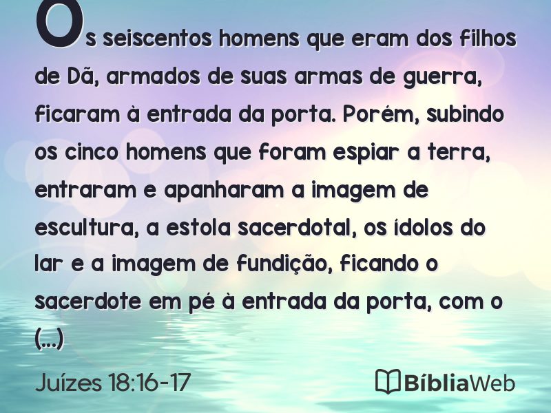 Juízes 18:16-17 em imagem para compartilhar