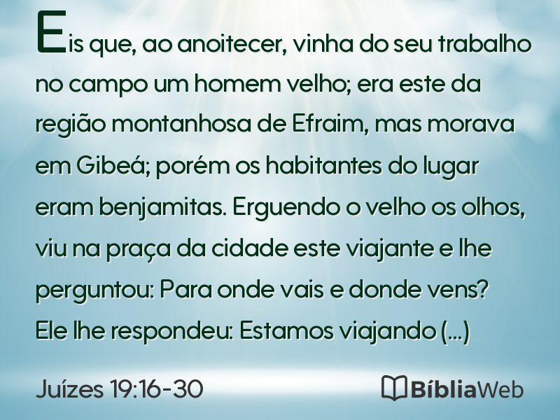Juízes 19:16-30 em imagem para compartilhar